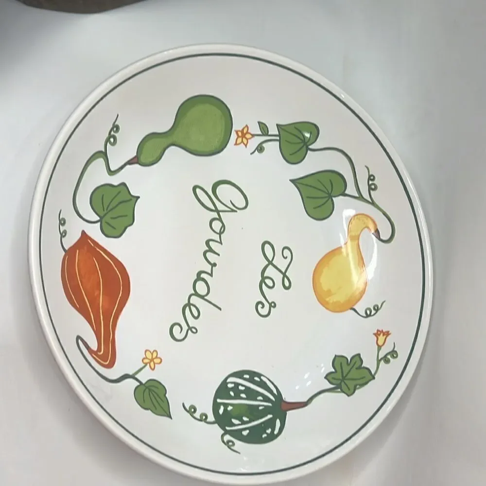 Williams Sonoma Serving Bowl Les Gourdes Made Portugal 13 In Round 2 1/2 In Tall